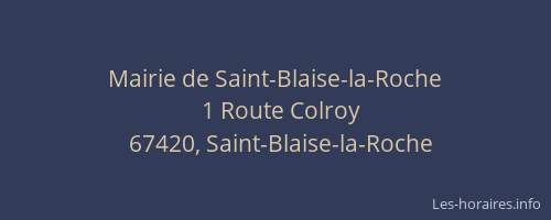Mairie de Saint-Blaise-la-Roche