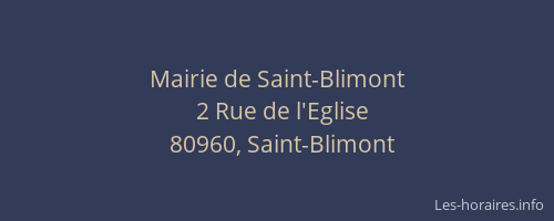 Mairie de Saint-Blimont
