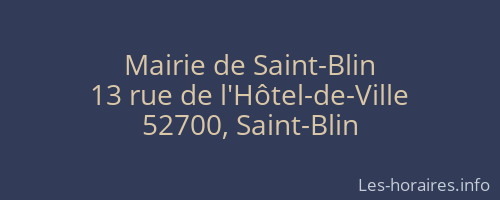 Mairie de Saint-Blin