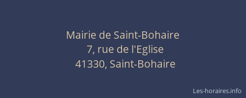 Mairie de Saint-Bohaire