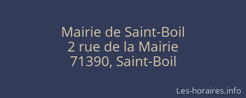 Mairie de Saint-Boil