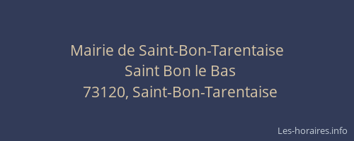 Mairie de Saint-Bon-Tarentaise