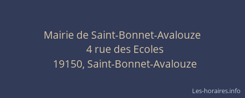 Mairie de Saint-Bonnet-Avalouze