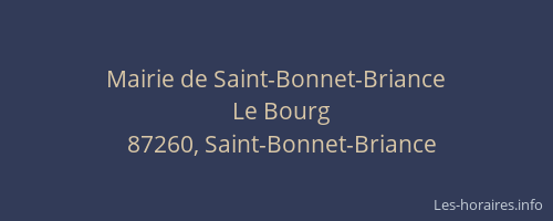 Mairie de Saint-Bonnet-Briance