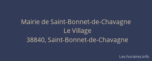 Mairie de Saint-Bonnet-de-Chavagne