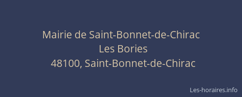 Mairie de Saint-Bonnet-de-Chirac