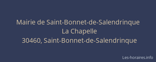 Mairie de Saint-Bonnet-de-Salendrinque