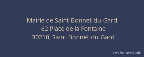 Mairie de Saint-Bonnet-du-Gard