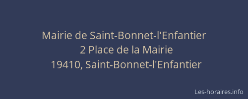 Mairie de Saint-Bonnet-l'Enfantier
