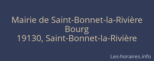 Mairie de Saint-Bonnet-la-Rivière