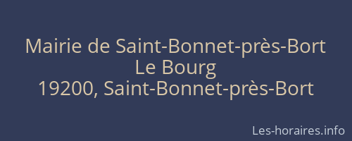Mairie de Saint-Bonnet-près-Bort