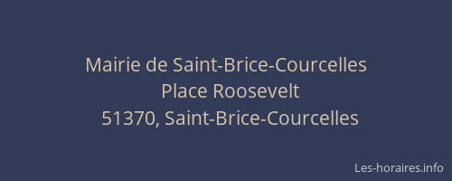 Mairie de Saint-Brice-Courcelles