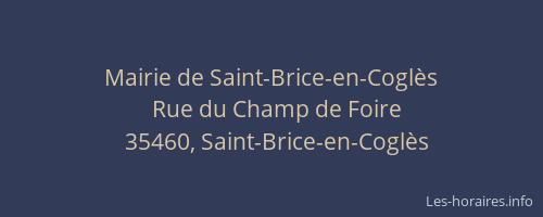 Mairie de Saint-Brice-en-Coglès