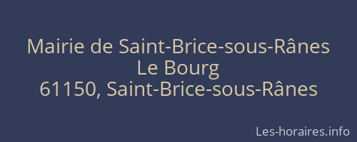 Mairie de Saint-Brice-sous-Rânes