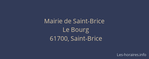 Mairie de Saint-Brice