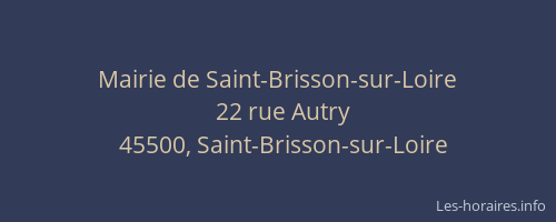 Mairie de Saint-Brisson-sur-Loire