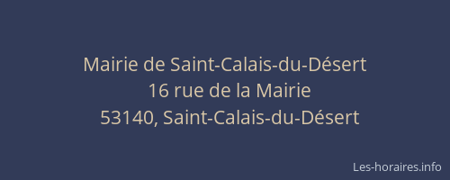 Mairie de Saint-Calais-du-D&eacute;sert