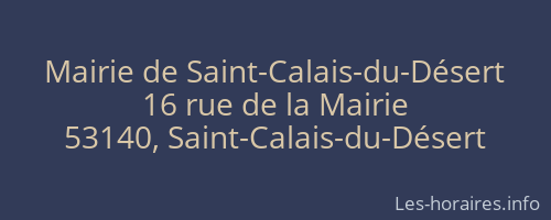 Mairie de Saint-Calais-du-Désert