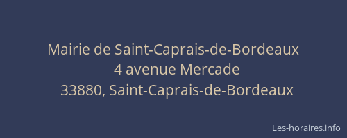 Mairie de Saint-Caprais-de-Bordeaux