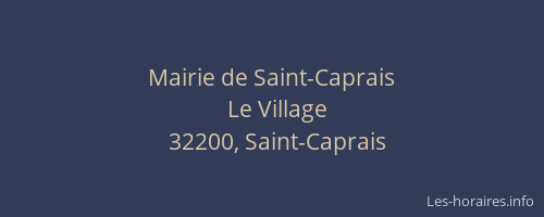 Mairie de Saint-Caprais