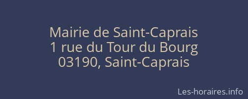 Mairie de Saint-Caprais