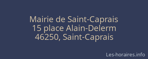 Mairie de Saint-Caprais