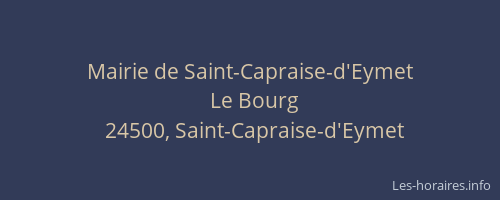 Mairie de Saint-Capraise-d'Eymet