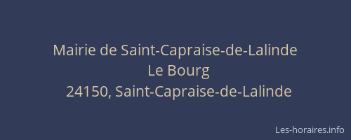 Mairie de Saint-Capraise-de-Lalinde