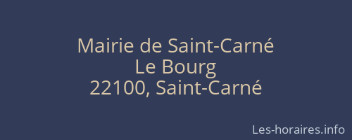 Mairie de Saint-Carné
