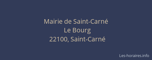 Mairie de Saint-Carn&eacute;