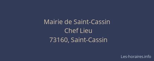 Mairie de Saint-Cassin