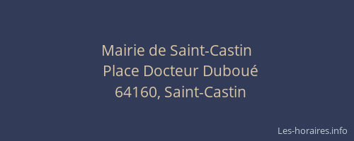 Mairie de Saint-Castin