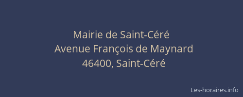 Mairie de Saint-C&eacute;r&eacute;