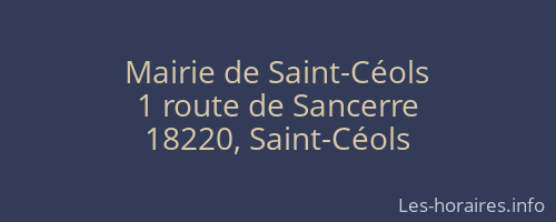 Mairie de Saint-Céols