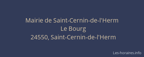 Mairie de Saint-Cernin-de-l'Herm
