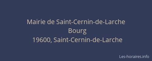 Mairie de Saint-Cernin-de-Larche
