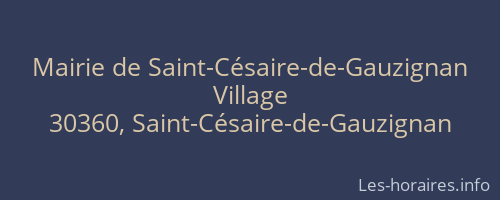 Mairie de Saint-Césaire-de-Gauzignan