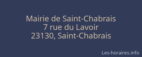 Mairie de Saint-Chabrais