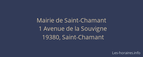Mairie de Saint-Chamant