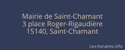 Mairie de Saint-Chamant
