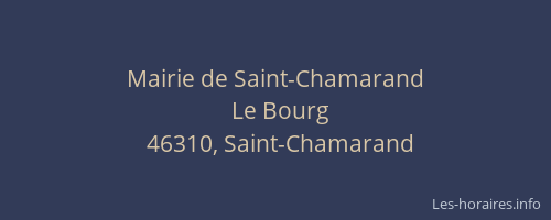 Mairie de Saint-Chamarand