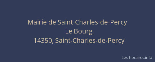 Mairie de Saint-Charles-de-Percy