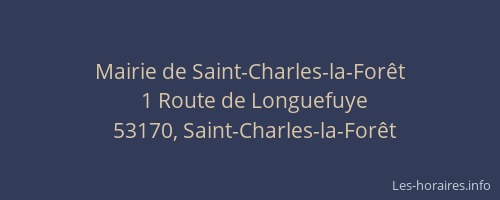 Mairie de Saint-Charles-la-For&ecirc;t