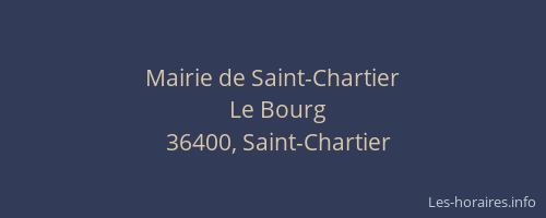 Mairie de Saint-Chartier