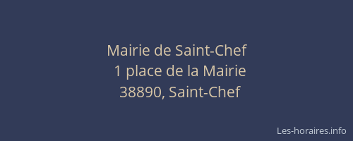 Mairie de Saint-Chef