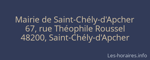 Mairie de Saint-Chély-d'Apcher