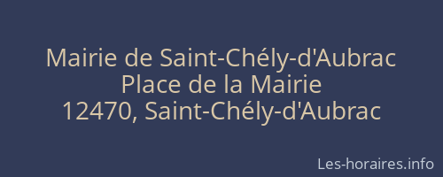 Mairie de Saint-Chély-d'Aubrac