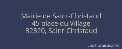 Mairie de Saint-Christaud