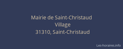 Mairie de Saint-Christaud