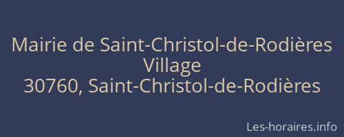 Mairie de Saint-Christol-de-Rodières